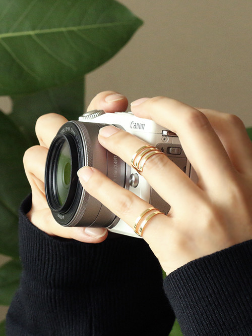 14K 18K 스틱 두줄 반지 (중)