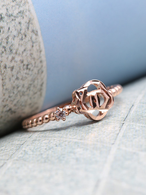 14K 18K 장미송이 반지