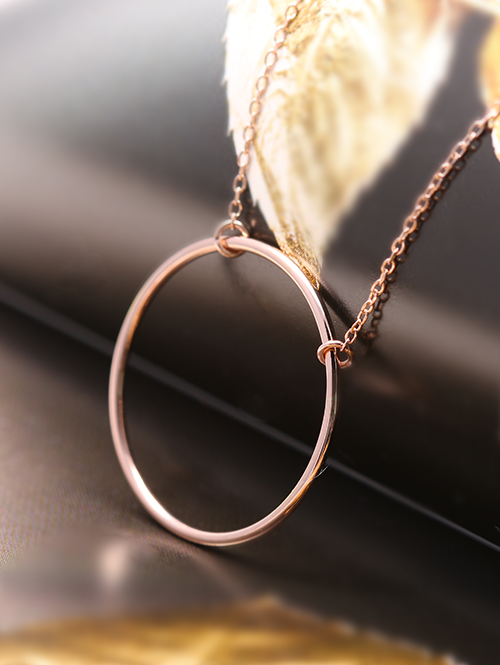 14K  모던 써클 목걸이