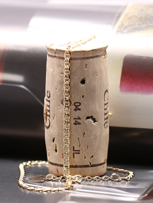 14K 18K 사다리 납작 한줄 발찌[소]