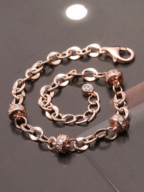 14K 18K 도넛 큐빅 팔찌