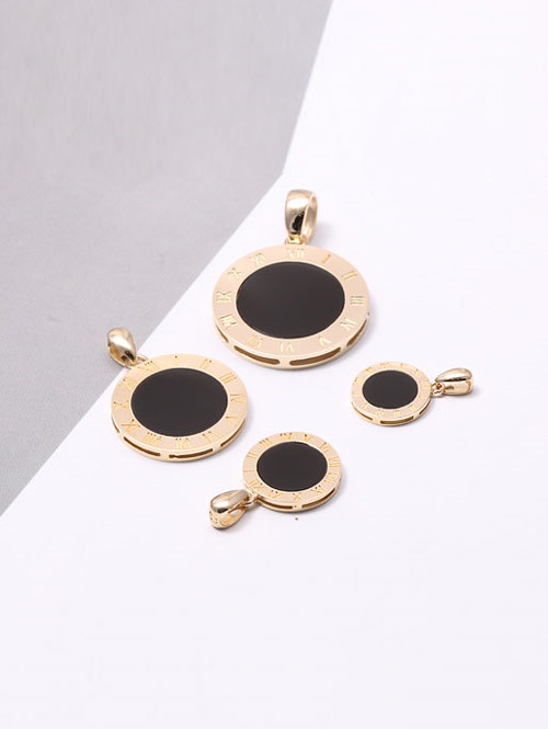 14K 베이직 오닉스 팬던트[소,중사이즈] 체인별도선택