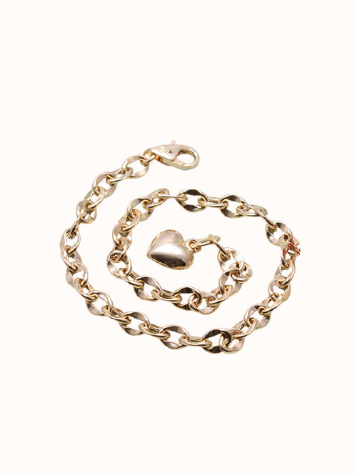 14K 18K 할로우 체인 하트 팔찌 [미니]