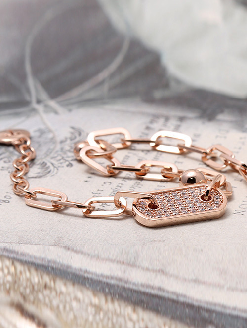 14K 18K 지울 사슬 팔찌