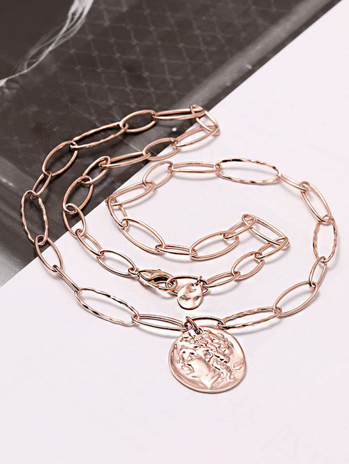 14K 18K 빈티지 코인 클립 목걸이