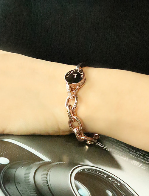 14K 18K 르망 큐빅 팔찌