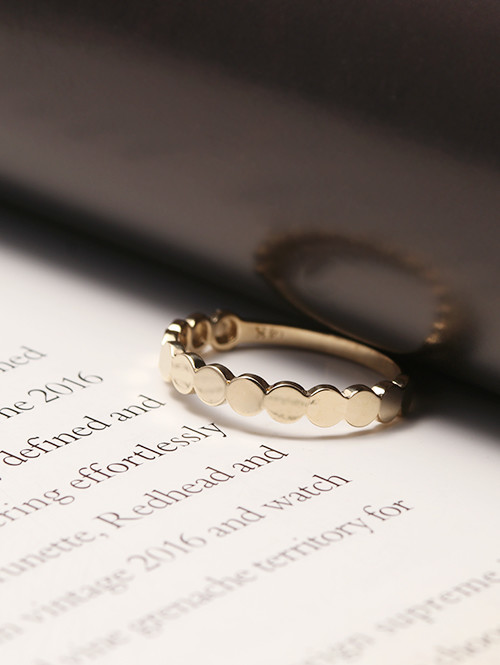 14K 18K 나나 원형 반지