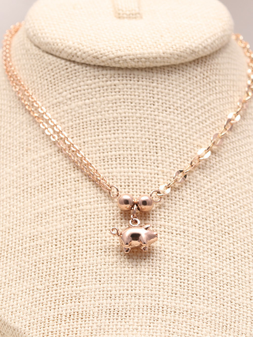 14K 18K 황금돼지 언발체인 목걸이