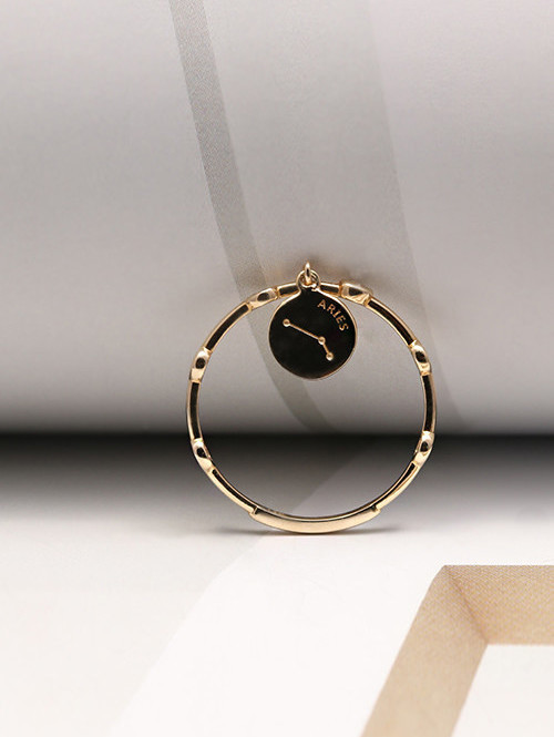 14K 18K  별자리 각인 반지