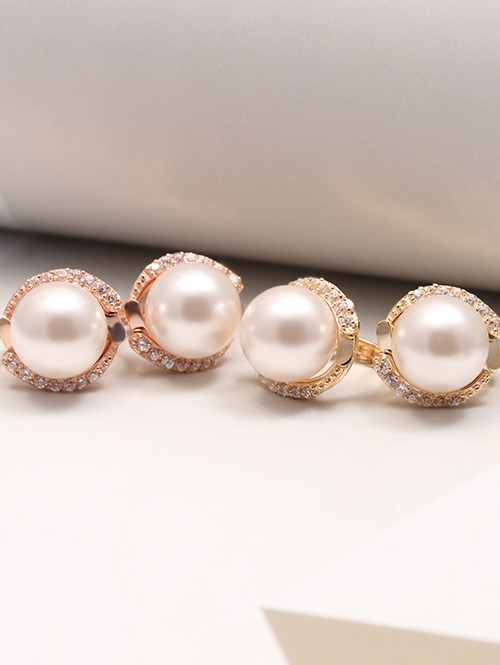 14K 18K 레이크 진주 귀걸이