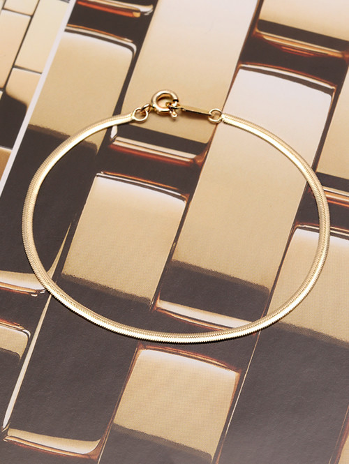 14K 18K 신 뱀줄 체인 팔찌 (2mm)