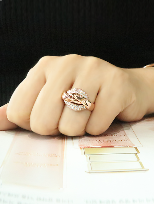 14K 18K 브니르 볼드 체인 반지