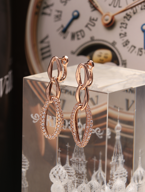 14K 18K 브니르 볼드 체인 귀걸이