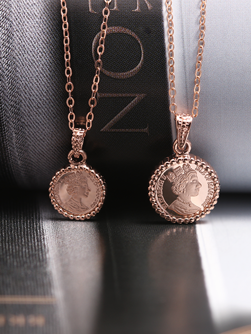 14K 18K 엠보 엘리자베스Ⅱ 코인 팬던트 (미니,소사이즈) (체인별도상품)