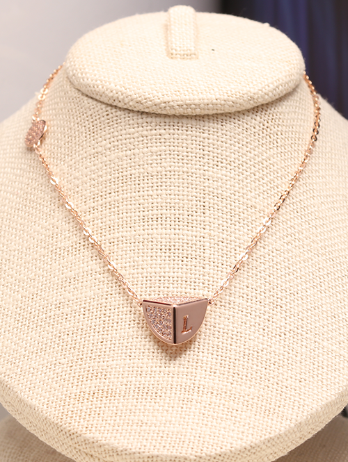 14K 18K 엘루이 큐브 목걸이