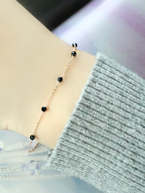 14K 스피넬 체인 팔찌