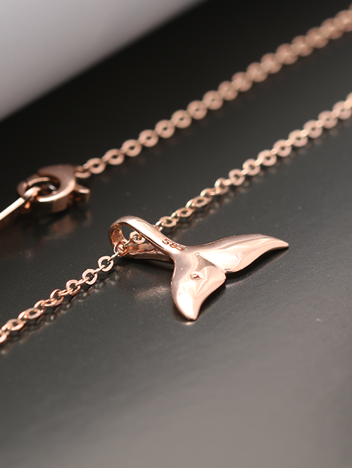 14K 18K 돌핀 테일 목걸이