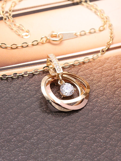 14K 18K 마타리 큐빅 팬던트 (체인별도상품)