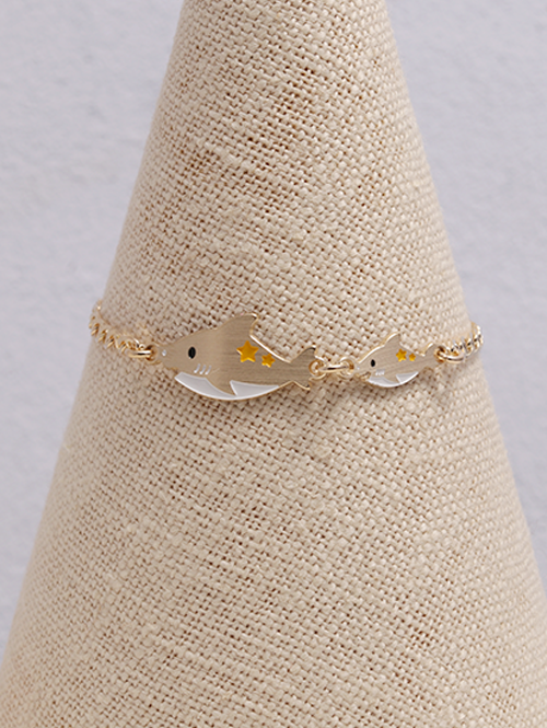 14K 18K 상어 베이비 팔찌