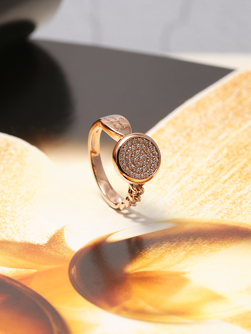 14K 18K 헤베 써클 체인 반지