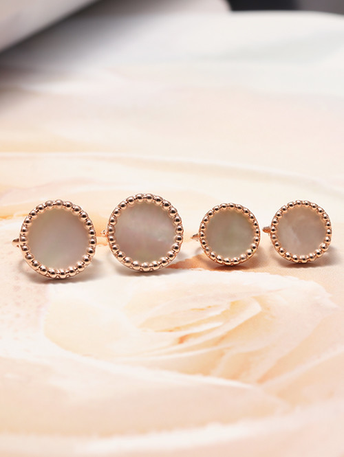 14K 18K 아스포엘 써클 자개 귀걸이(소,대사이즈)