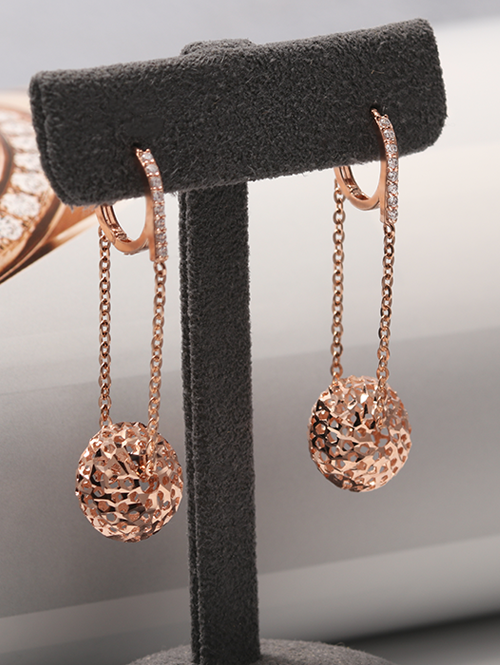 14K 18K 스윙 네트휠 귀걸이