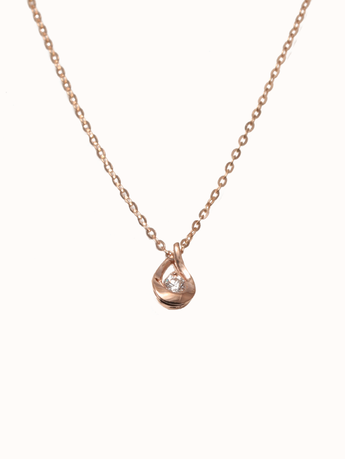 14K 18K 이엘로 물방울 다이아 목걸이