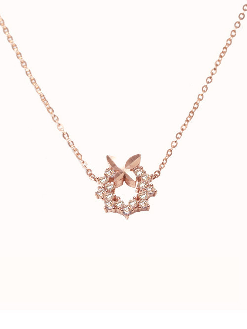 14K 18K 플레타 나비 목걸이