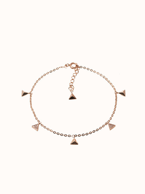 14K 18K 삼각 참 팔찌