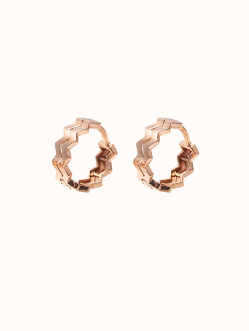 14K 18K 리스 지그재그 귀걸이 (소,대사이즈)