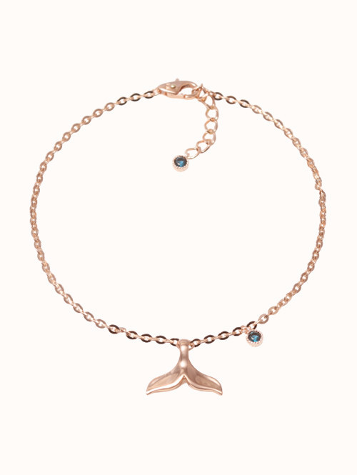 14K 18K 돌핀 테일 블루큐빅 팔찌