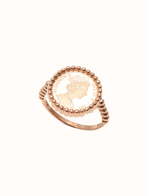 14K 18K 여왕님 코인 반지