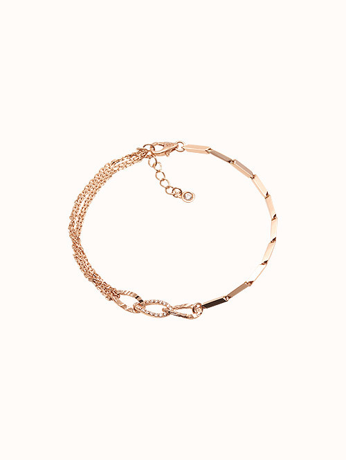 14K 18K 언발 글로시 체인 팔찌