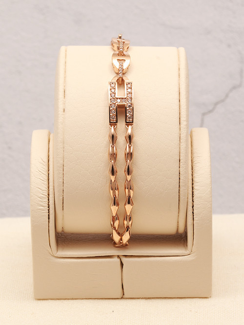 14K 18K 파리스 H 언발 체인 팔찌