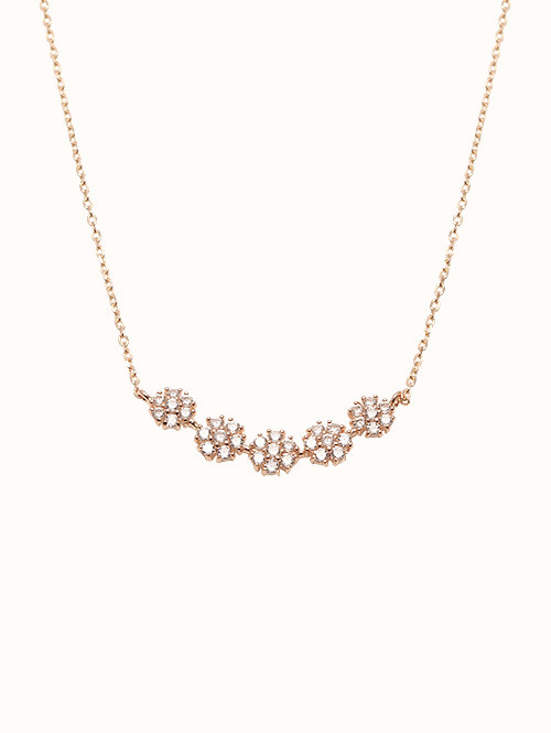 14K 18K 클레오 써클송이 목걸이(5송이)