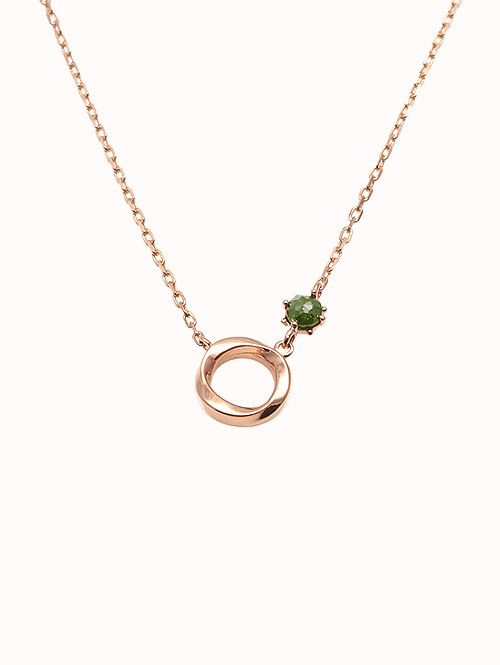 14K 18K 미드나잇 써클 러프 다이아 목걸이