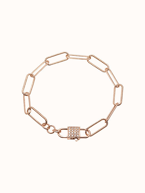 14K 18K 헤리스 자물쇠 사슬 팔찌