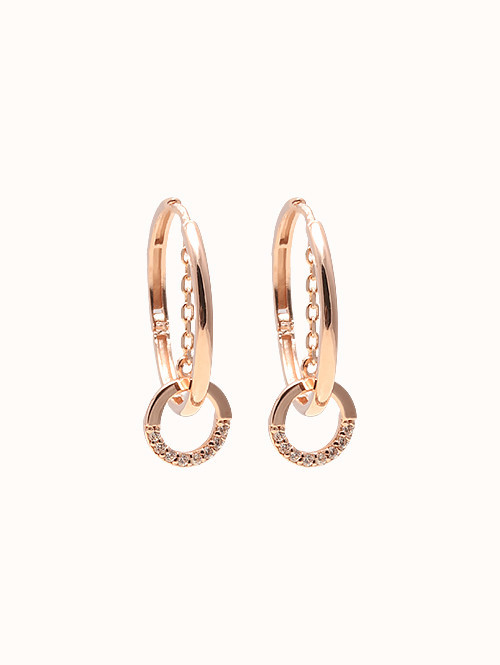 14K 18K 베스티 써클 링 귀걸이