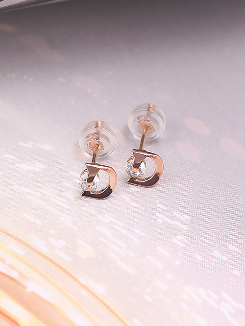 14K D큐빅 심플 귀걸이