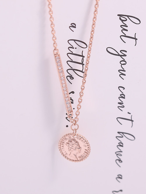 14K 18K 여왕님 코인 큐빅스틱 발찌