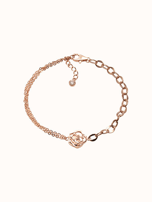 14K 18K 로즈 체인 믹스 팔찌