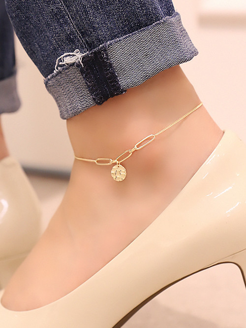 14K 18K 아로디 앤틱 써클 발찌