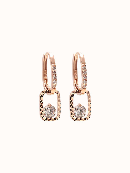 14K 18K 세실리 스퀘어 귀걸이