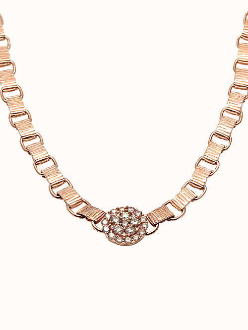 14K 18K 리베르떼 써클 꼬냑 다이아 목걸이