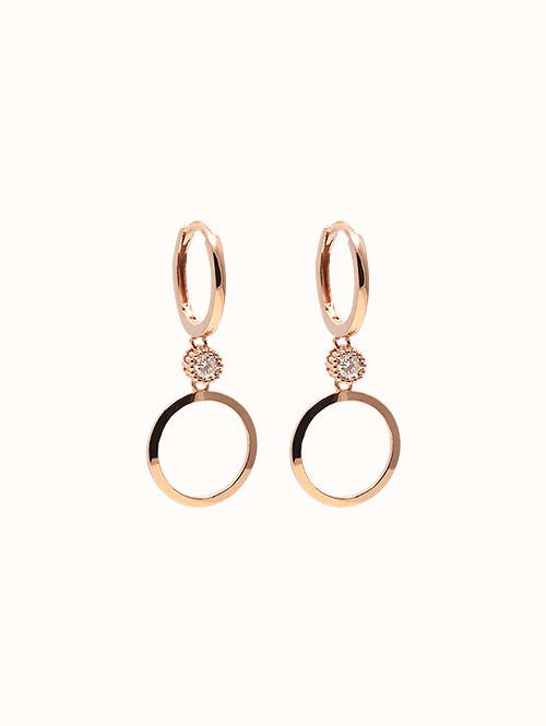 14K 18K 플리나 써클 귀걸이