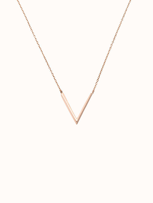 14K 18K 펜시 롱브이 목걸이