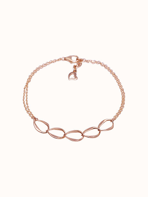 14K 18K 이레스 두줄 체인 팔찌