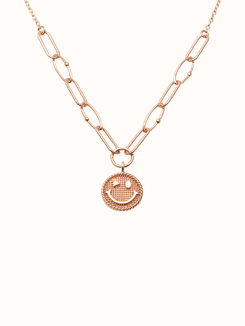 14K 18K 윙크 스마일 목걸이