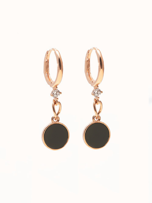 14K 18K 자슬린 오닉스 귀걸이