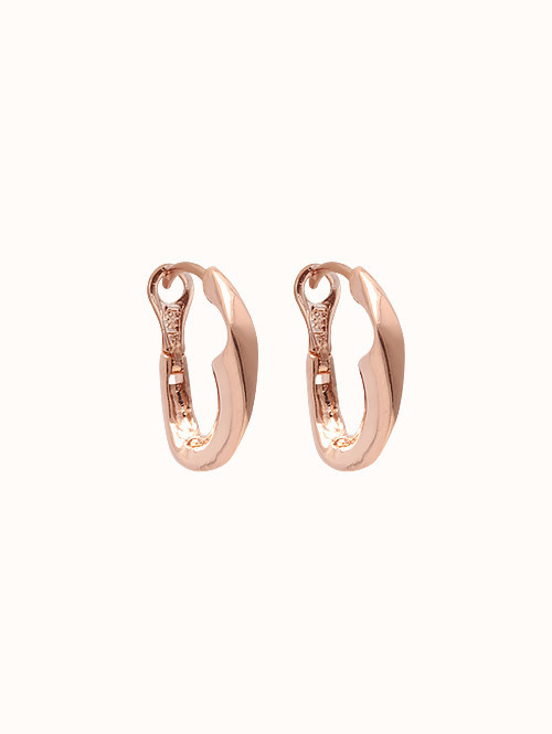 14K 18K 보빈 웨이브 링 귀걸이